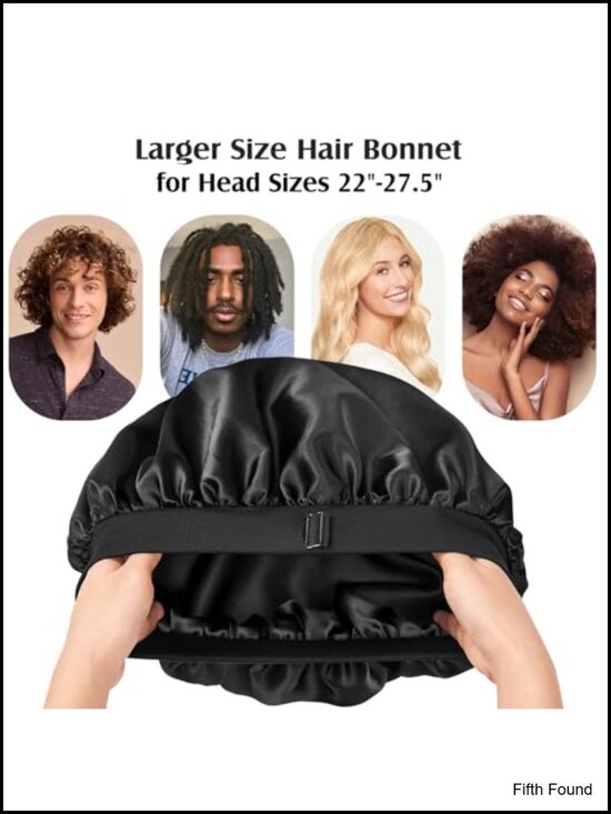 Double Layer Mulberry Silk Bonnet Sleeping Adjustable Non-Slip main image 5